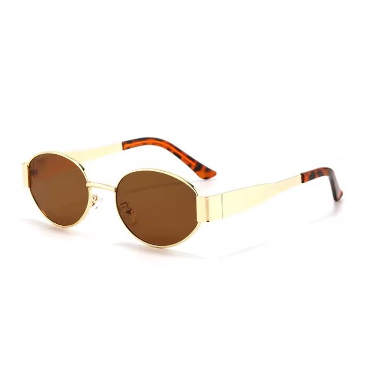 Schicke ovale Sonnenbrille aus Metall